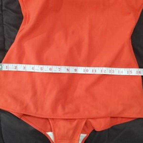 Vintage Helanca Swimsuit Tangerine - Picture 5 of 11